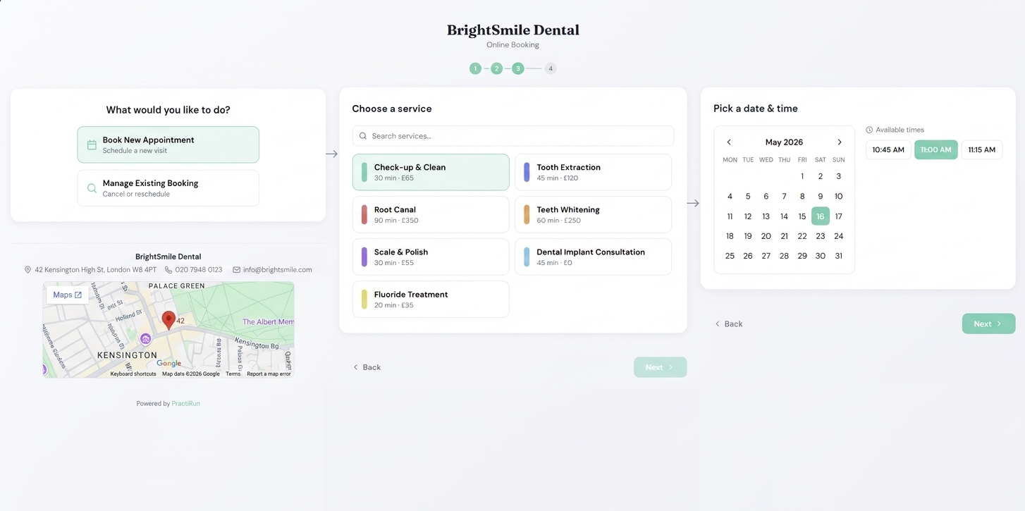 Online Booking Portal screenshot